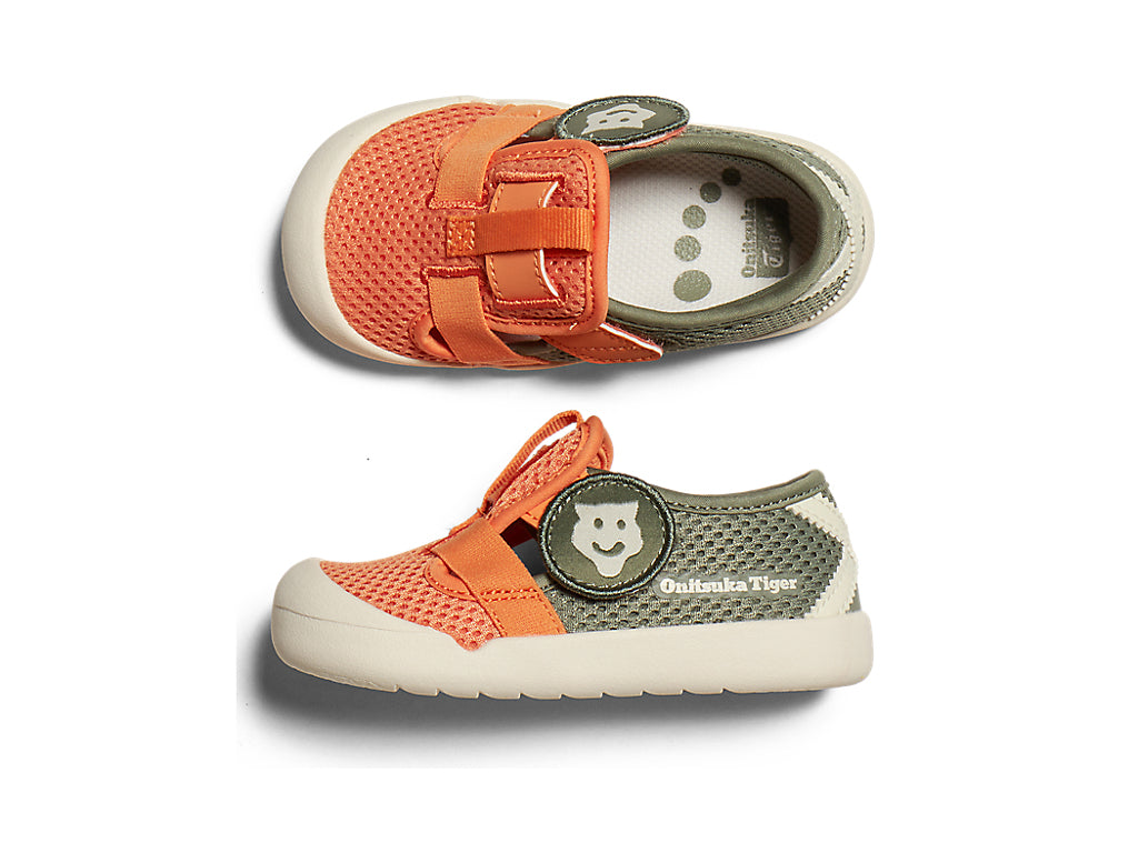 Onitsuka Tiger Mexico 66 Kids Sandal Sandals - Mikan Orange / Lichen Green