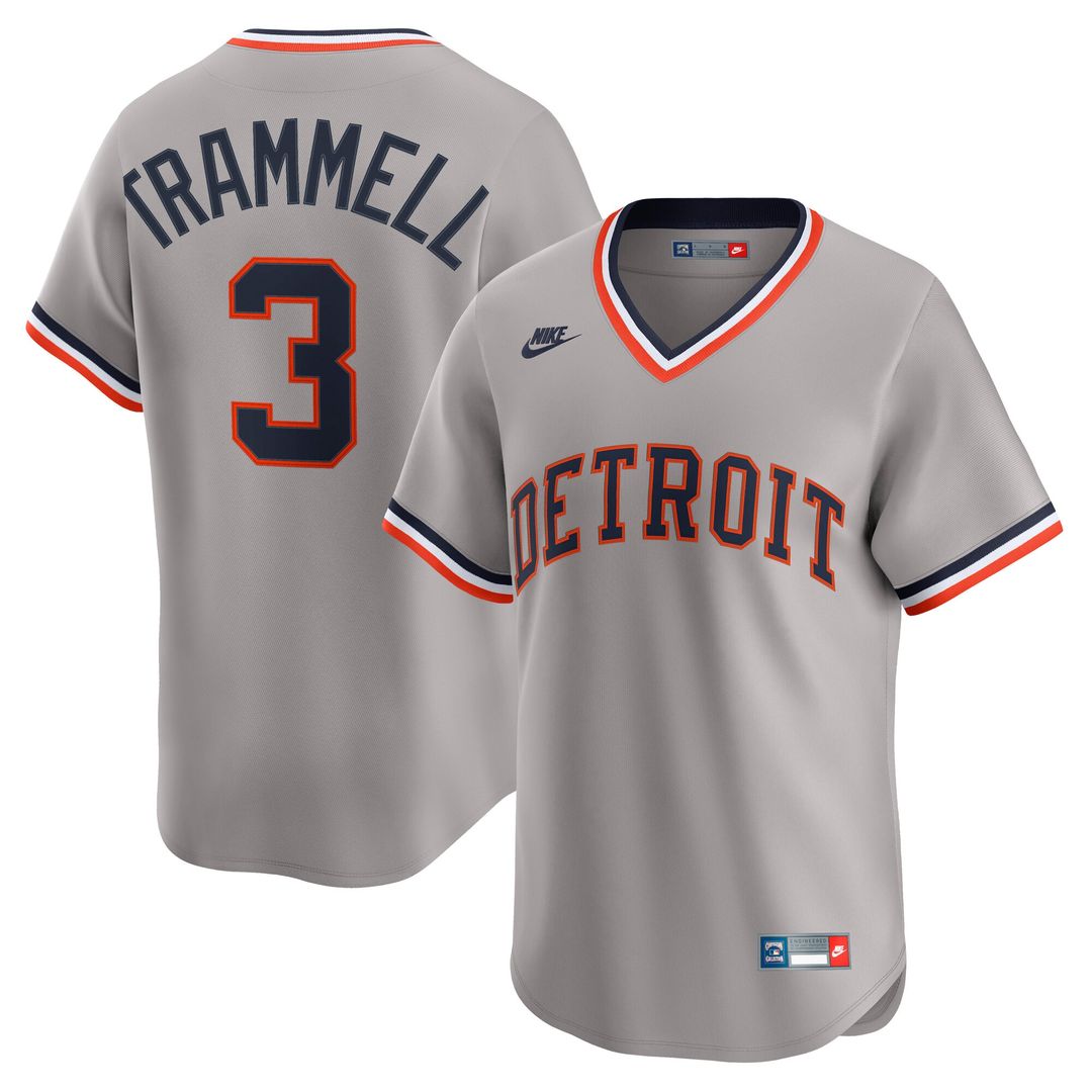 Alan Trammell Detroit Tigers Nike Cooperstown Collection Limited Jersey - Gray