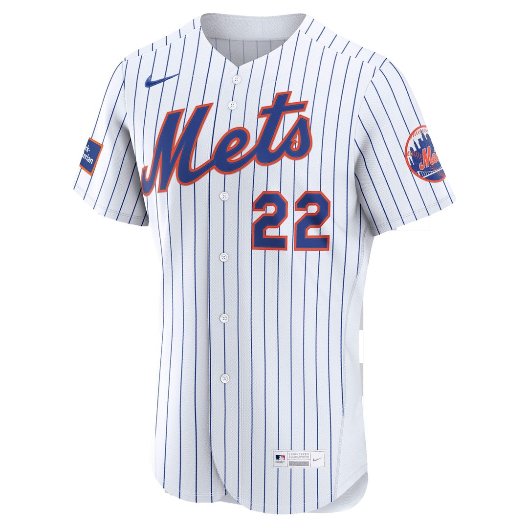 Juan Soto New York Mets Nike Home Authentic Sponsor Patch Jersey - White