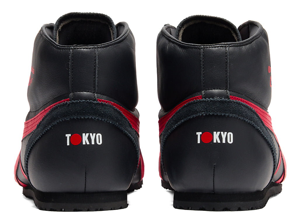 Onitsuka Tiger Mexico Mid Runner Sneakers - Black / Classic Red