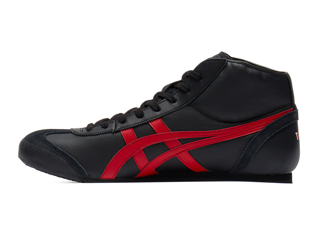 Onitsuka Tiger Mexico Mid Runner Sneakers - Black / Classic Red