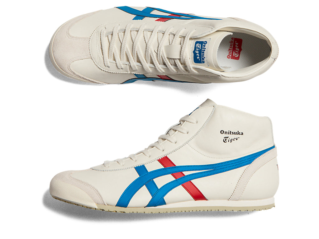 Onitsuka Tiger Mexico Mid Runner Sneakers - Cream / Directoire Blue