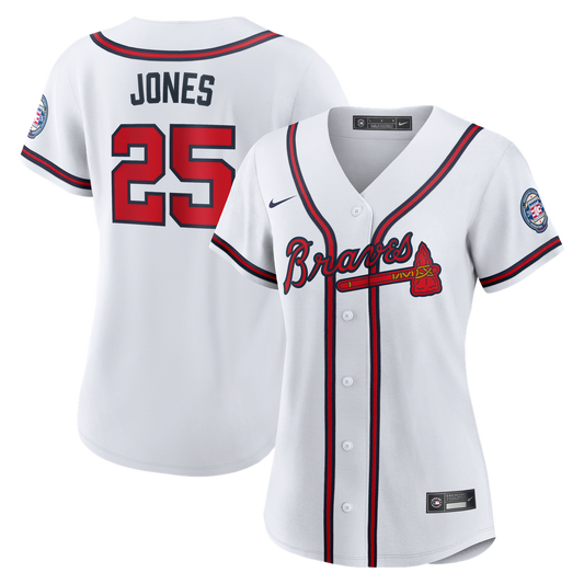 Andruw Jones Atlanta Braves Nike Women's 2026 Baseball Hall of Fame Retired Player Replica Jersey - White