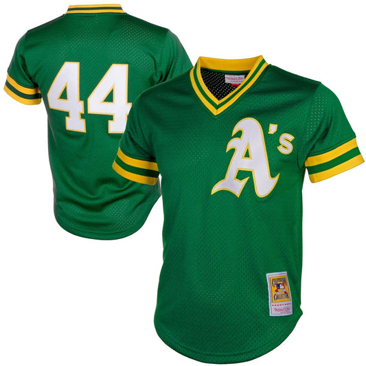 Reggie Jackson Athletics Mitchell & Ness Authentic Batting Practice Jersey - Green