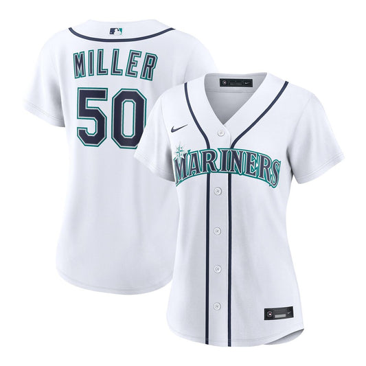 Bryce Miller Seattle Mariners Nike Women's Home Replica Jersey - White