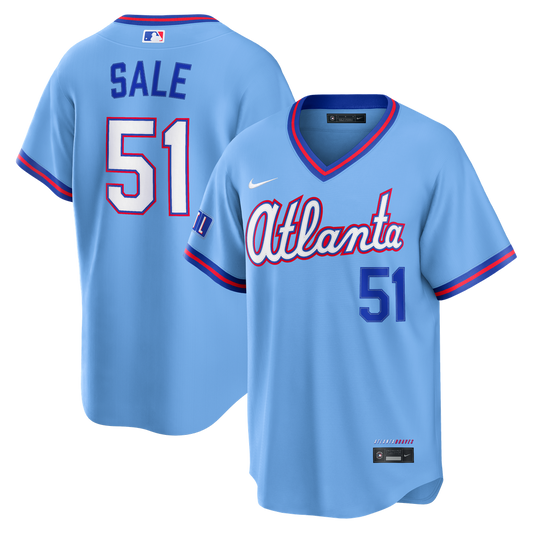 Chris Sale Atlanta Braves Nike 2026 City Connect Stadium Jersey - Powder Blue