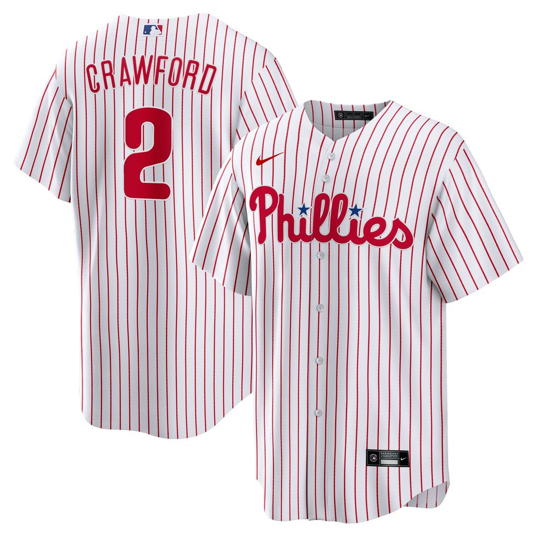 Justin Crawford Philadelphia Phillies Nike Home Replica Jersey - White