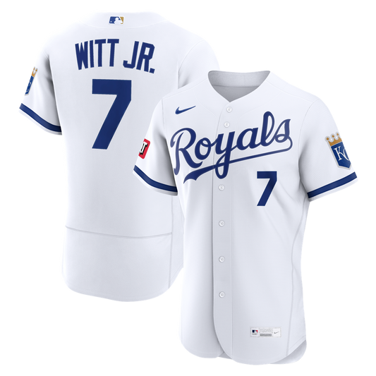 Bobby Witt Jr. Kansas City Royals Nike Home Authentic Sponsor Patch Jersey - White
