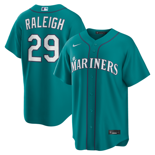 Cal Raleigh Seattle Mariners Nike Alternate Replica Jersey - Teal