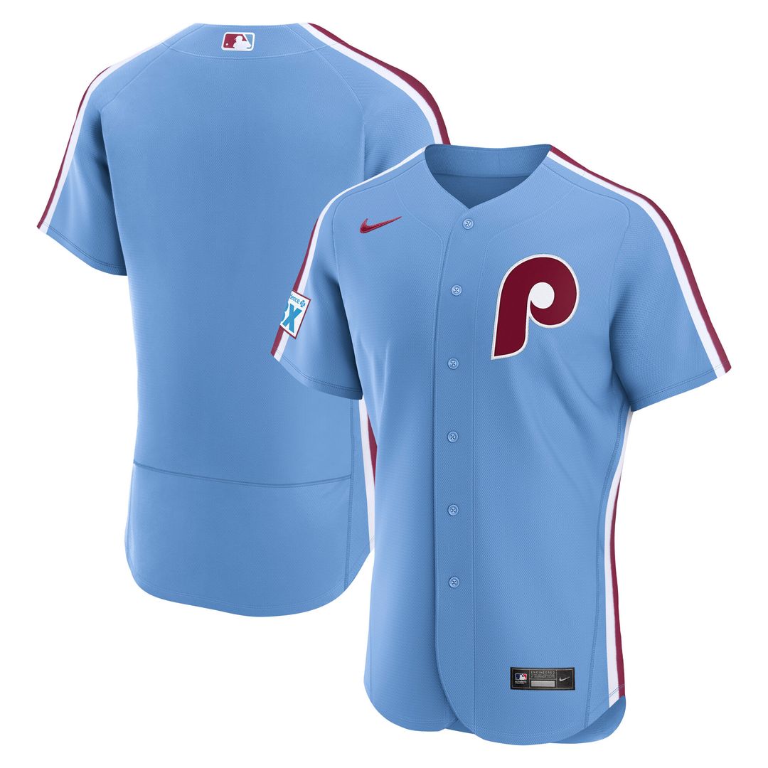 Philadelphia Phillies Nike Home Sponsor Patch Authentic Jersey - White