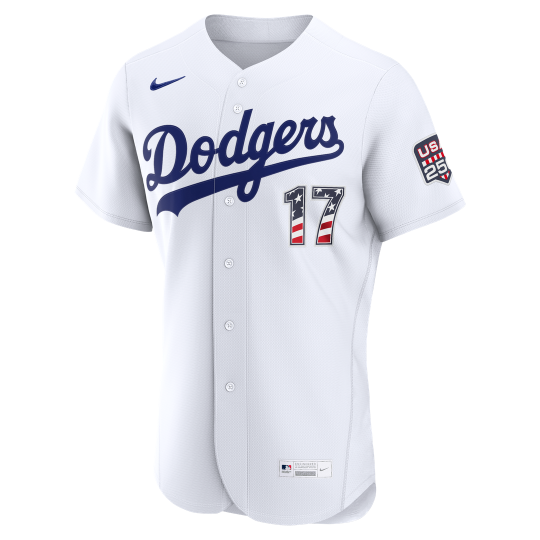 Shohei Ohtani Los Angeles Dodgers Nike USA 250 Fourth of July Home Authentic Jersey - White