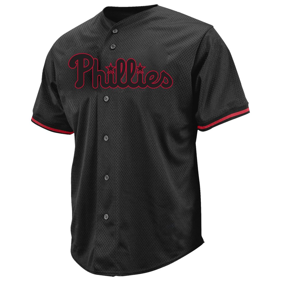 Philadelphia Phillies Profile Big & Tall Pop Fashion Jersey - Black