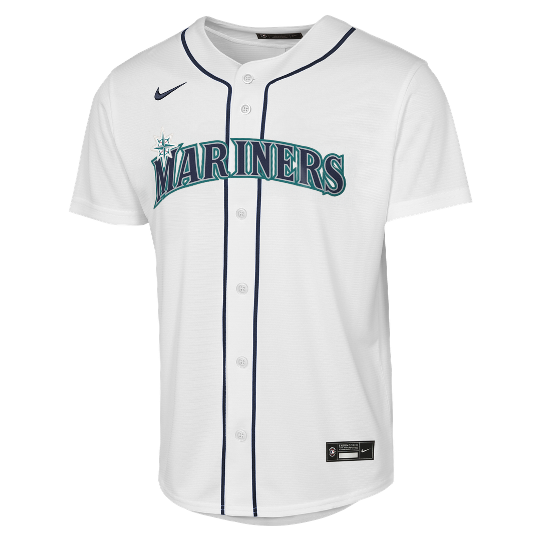 Bryan Woo Seattle Mariners Nike Youth Home Baseline Jersey - White