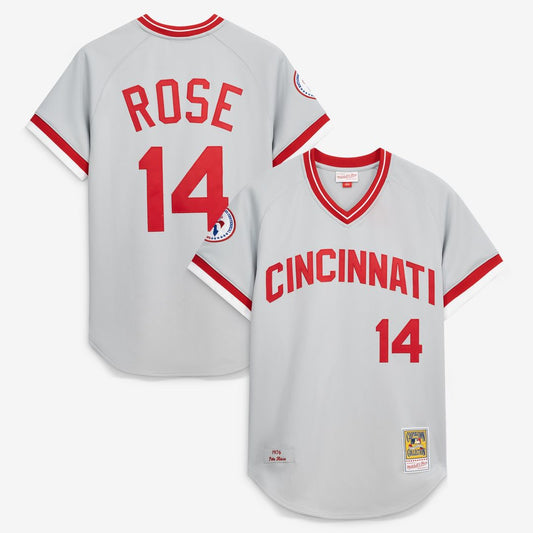 Pete Rose Cincinnati Reds Mitchell & Ness 1976 Authentic Jersey - Gray