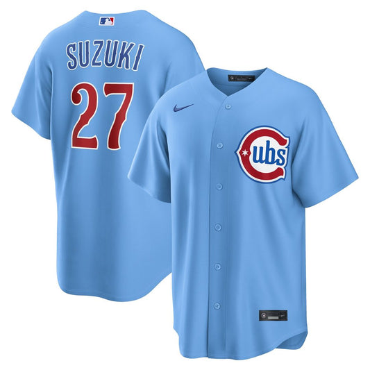 Seiya Suzuki Chicago Cubs Nike Alternate Replica Jersey - Light Blue