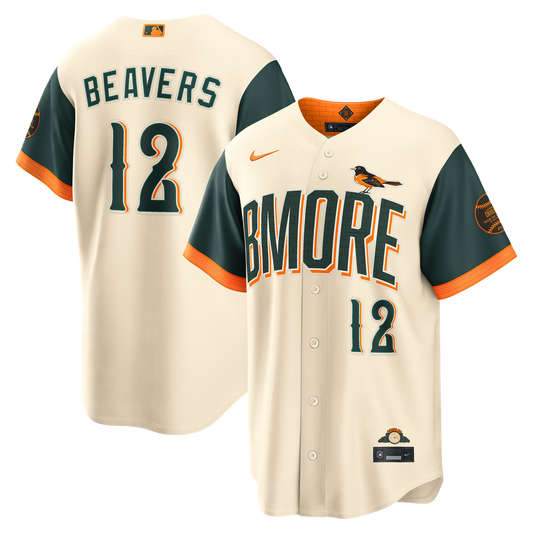 Dylan Beavers Baltimore Orioles Nike 2026 City Connect Stadium Jersey - Cream