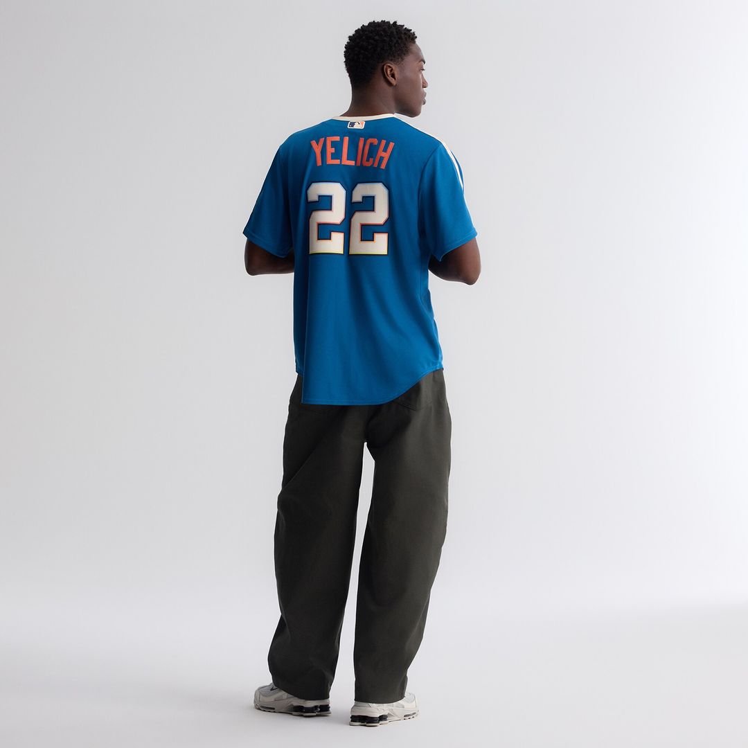 Christian Yelich Milwaukee Brewers Nike 2026 City Connect Stadium Jersey - Mineral Blue