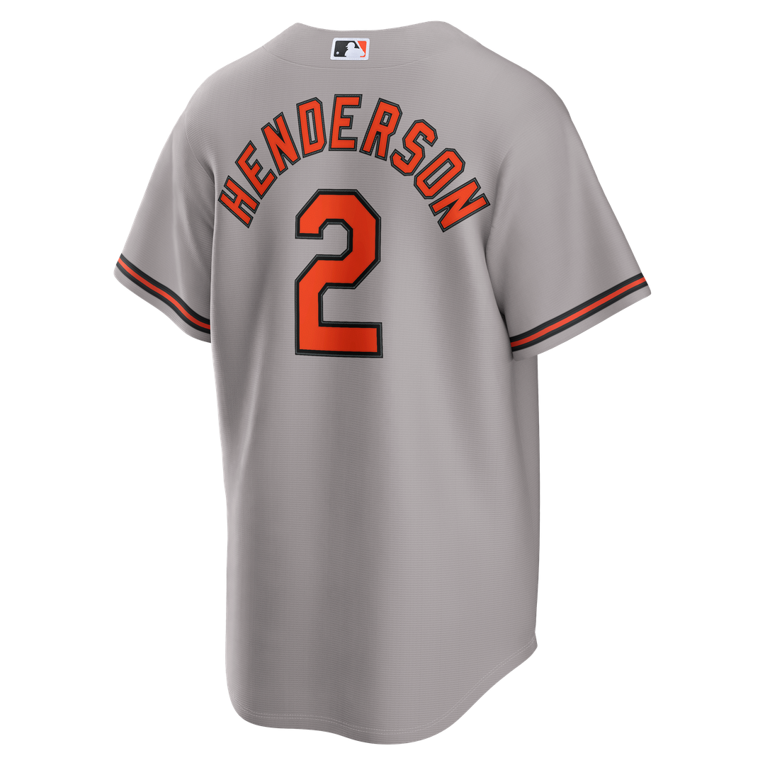 Gunnar Henderson Baltimore Orioles Nike Road Replica Jersey - Gray