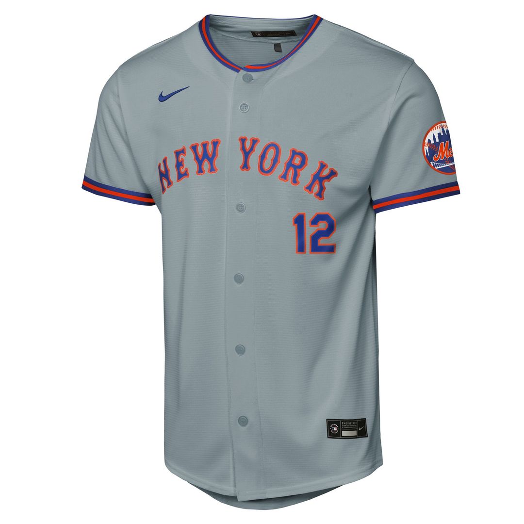 Francisco Lindor New York Mets Nike Youth Road Stadium Player Jersey - Gray