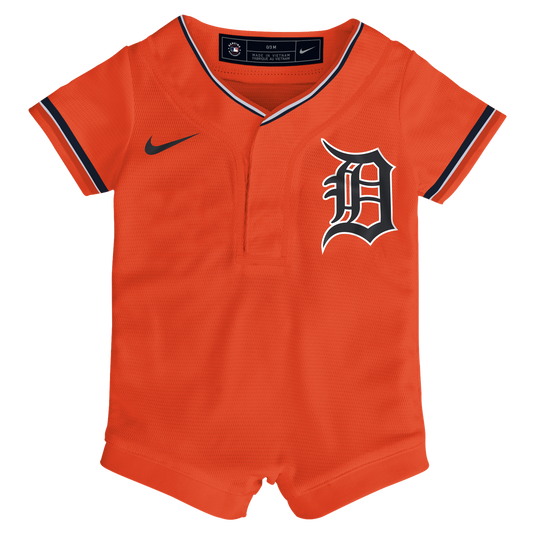 Detroit Tigers Nike Infant Alternate Replica Romper Jersey - Orange